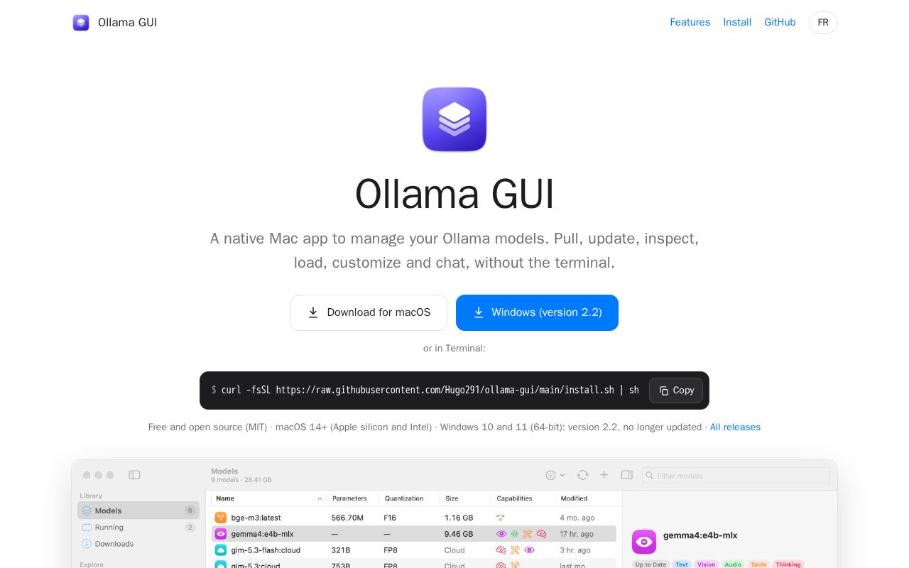 Preview of Ollama Gui