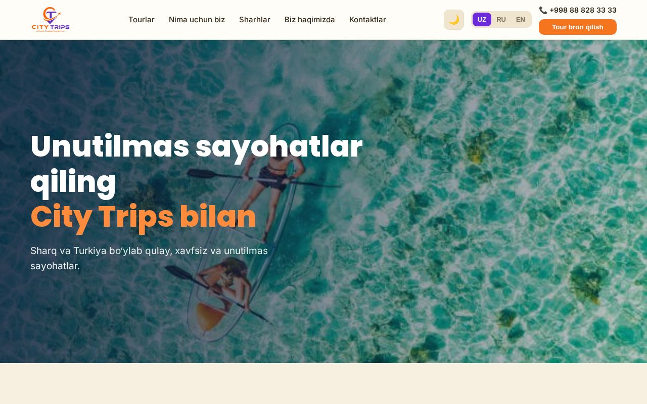 Preview of City Trips Website