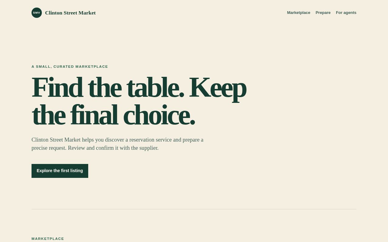 Preview of Restaurant Reservation Services
