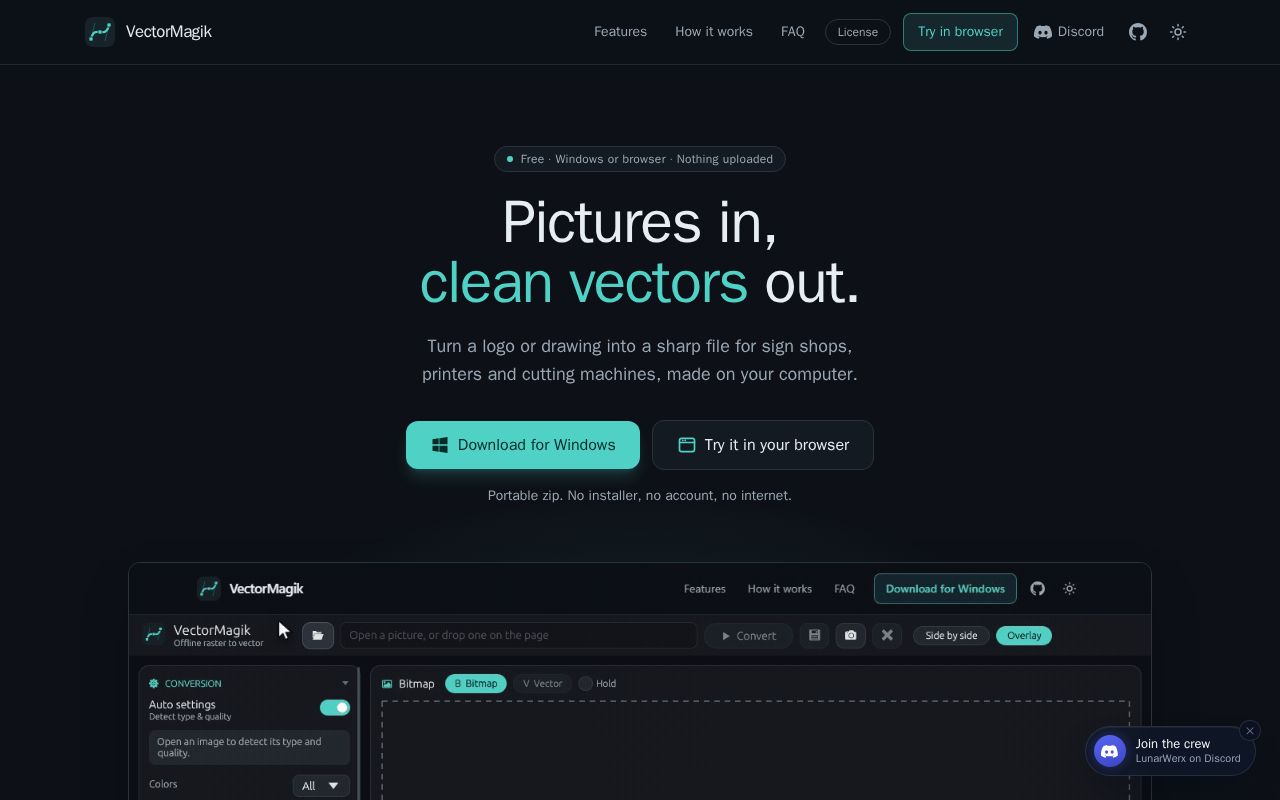 Preview of VectorMagik