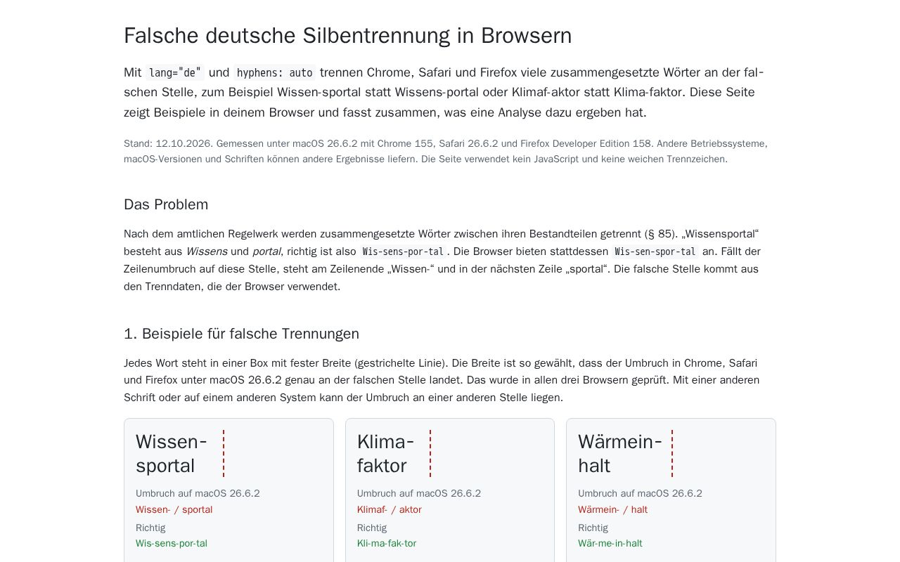 Preview of German Hyphenation Bugs