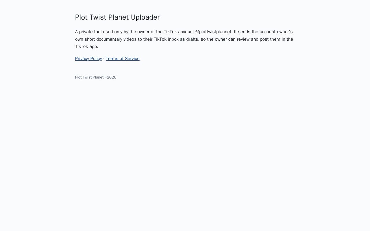 Preview of Plot Twist Planet Uploader