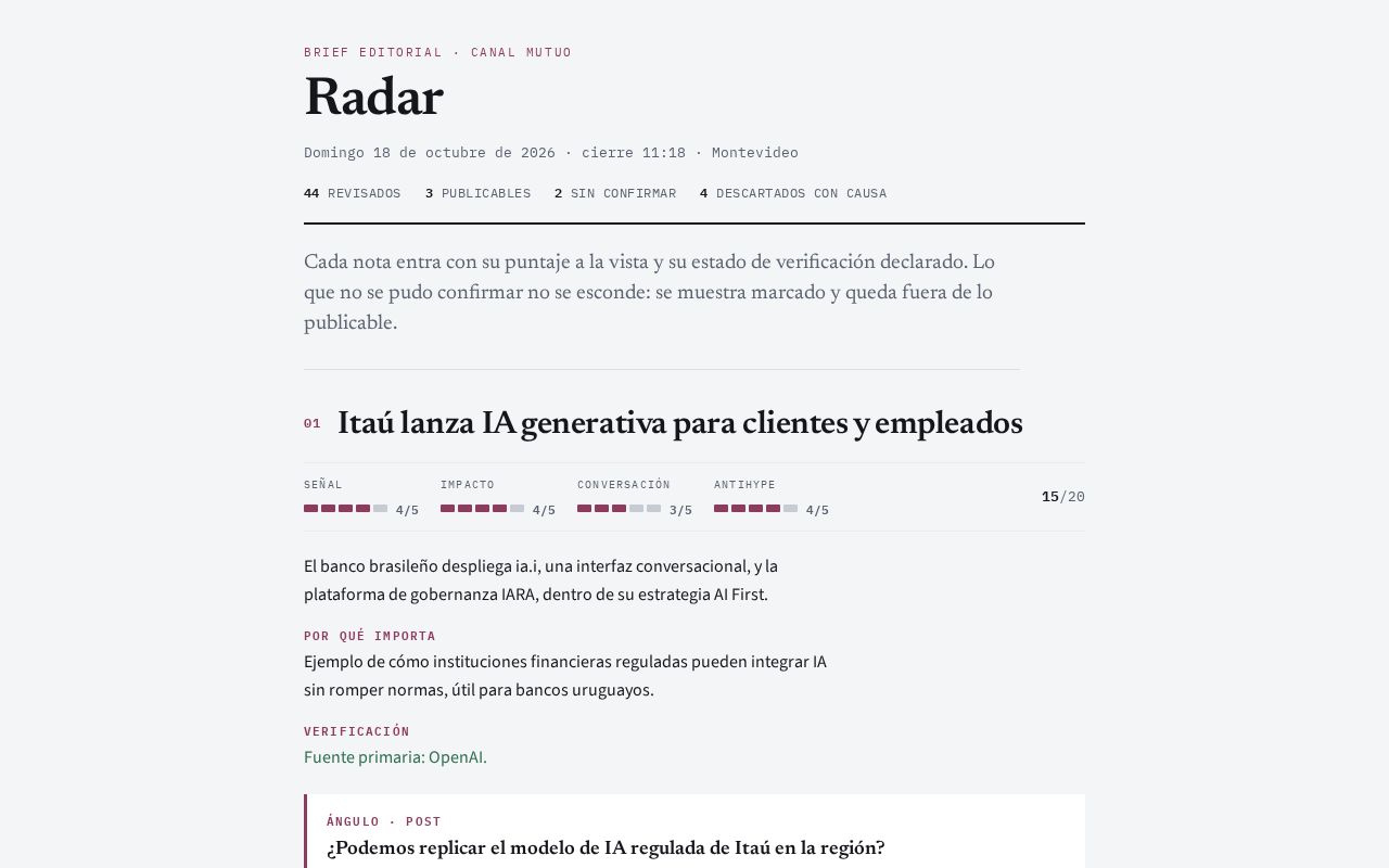 Preview of Radar Mutuo