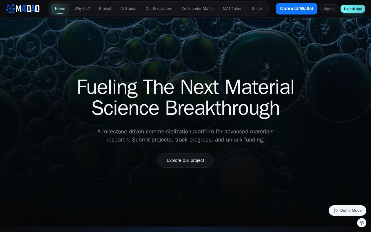 Preview of MatDAO Platform V1