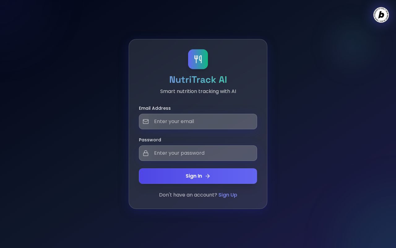 Preview of NutriTrack AI