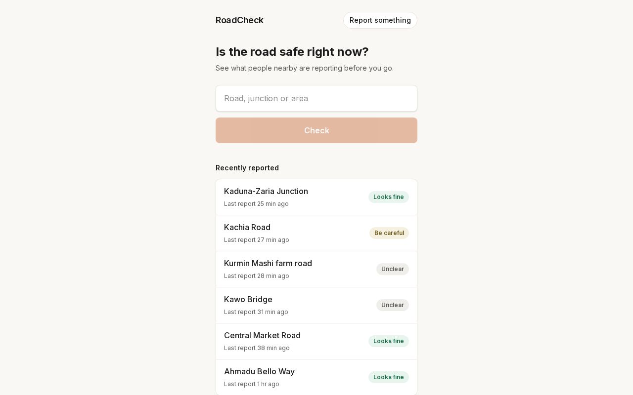 Preview of Roadcheck