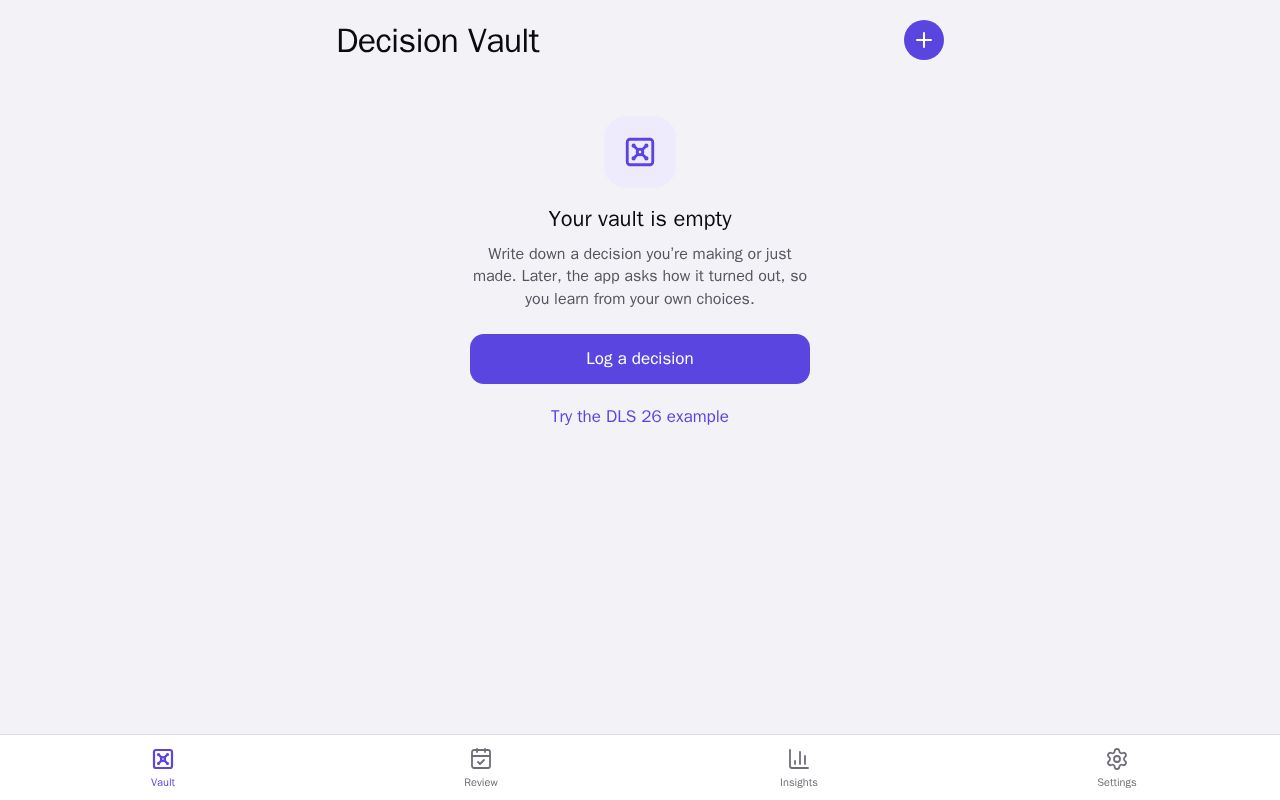Preview of Decision Vault