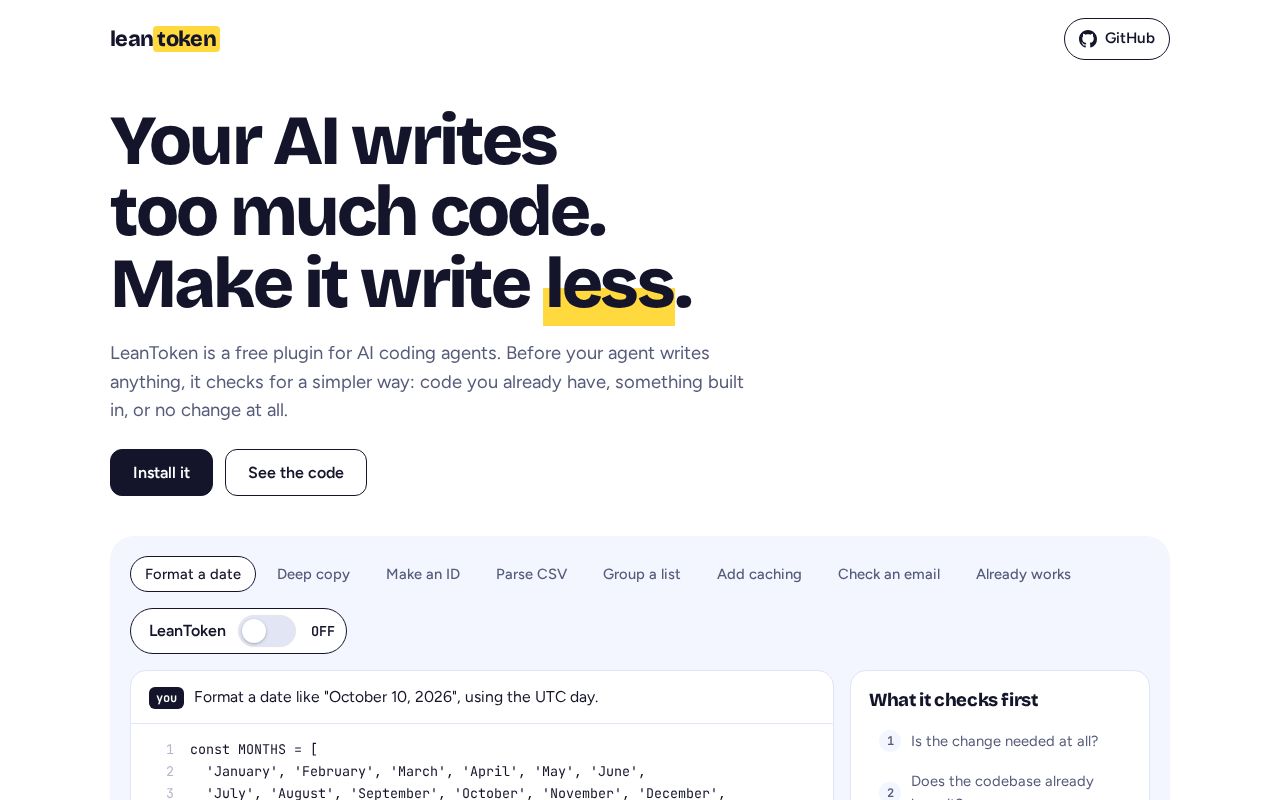 Preview of Leantoken