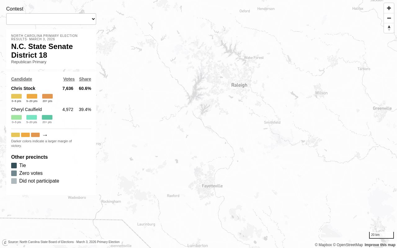 Preview of NC Primary Election Results Maps March 3 2026