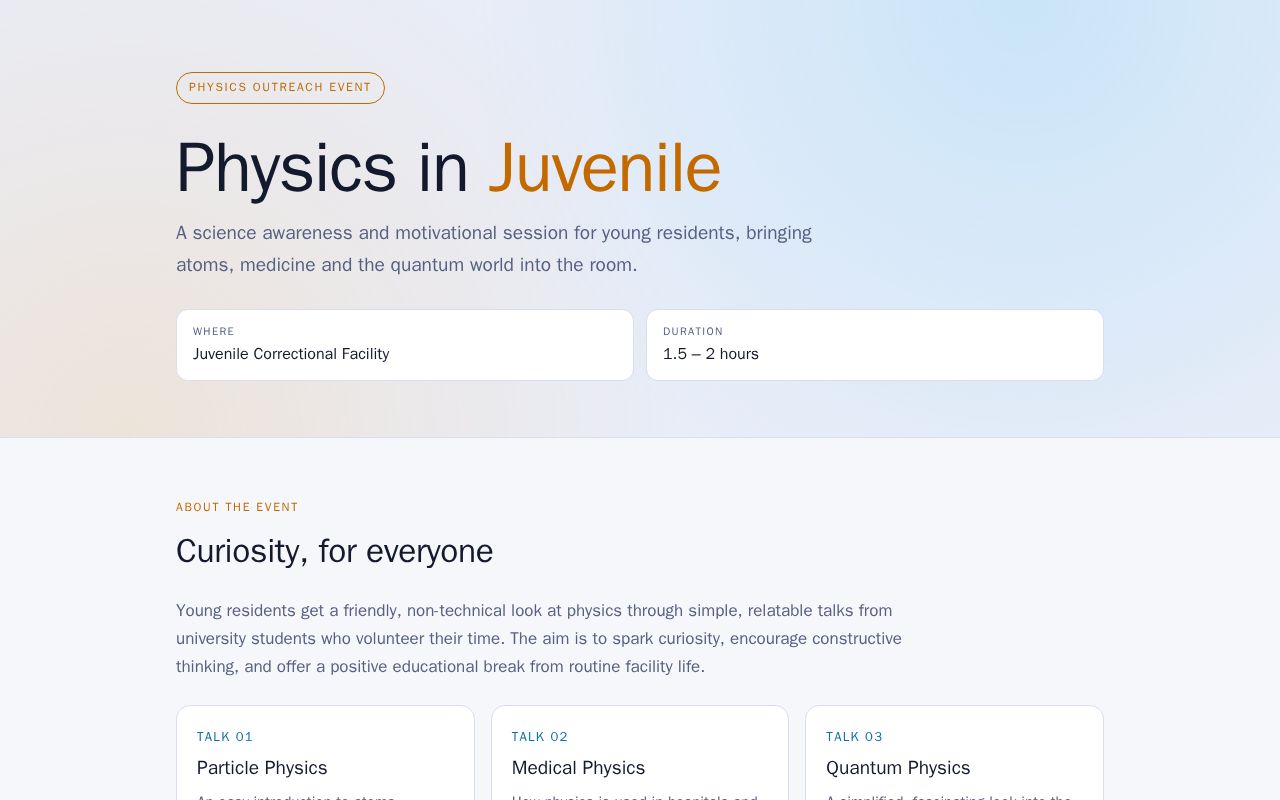 Preview of Physics in Juvenile