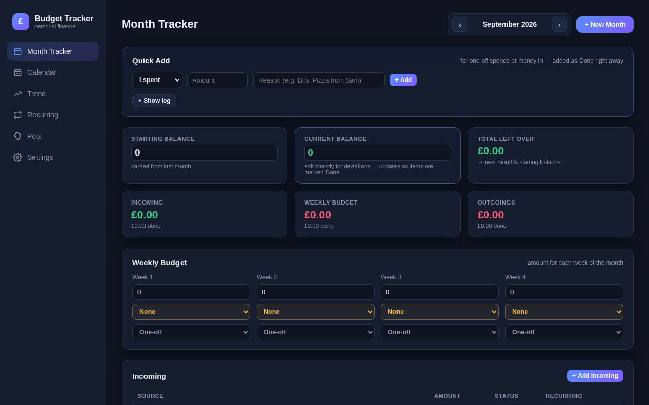 Preview of Budget Tracker