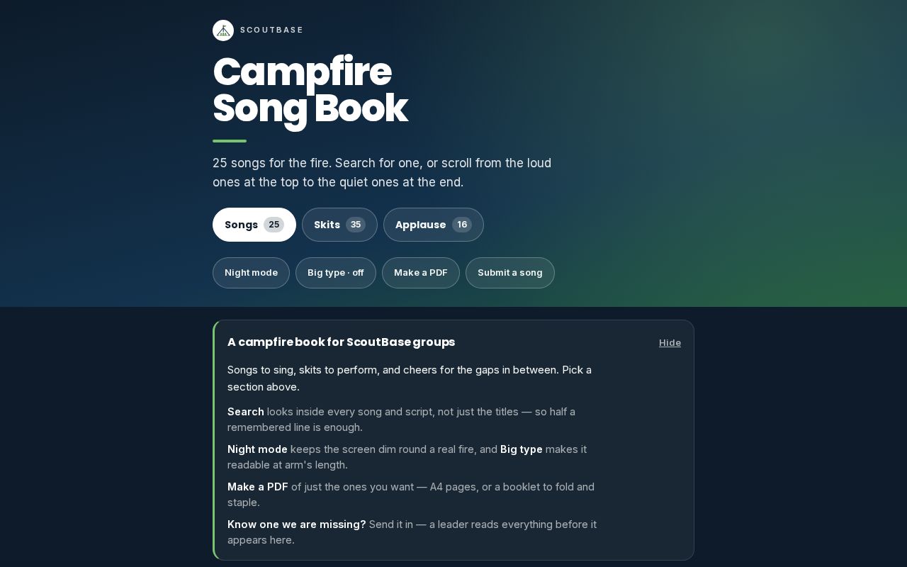 Preview of Campfire SongBook