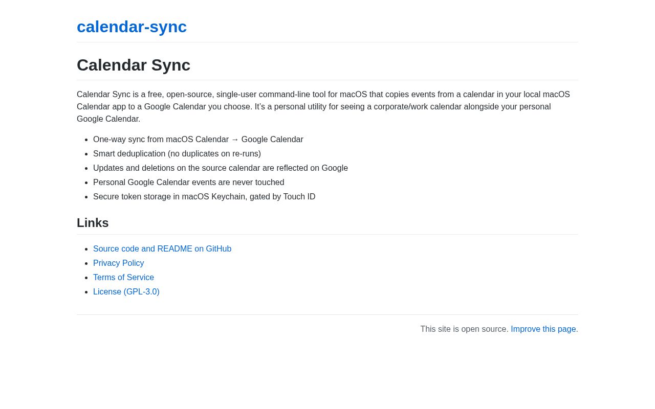 Preview of Calendar Sync
