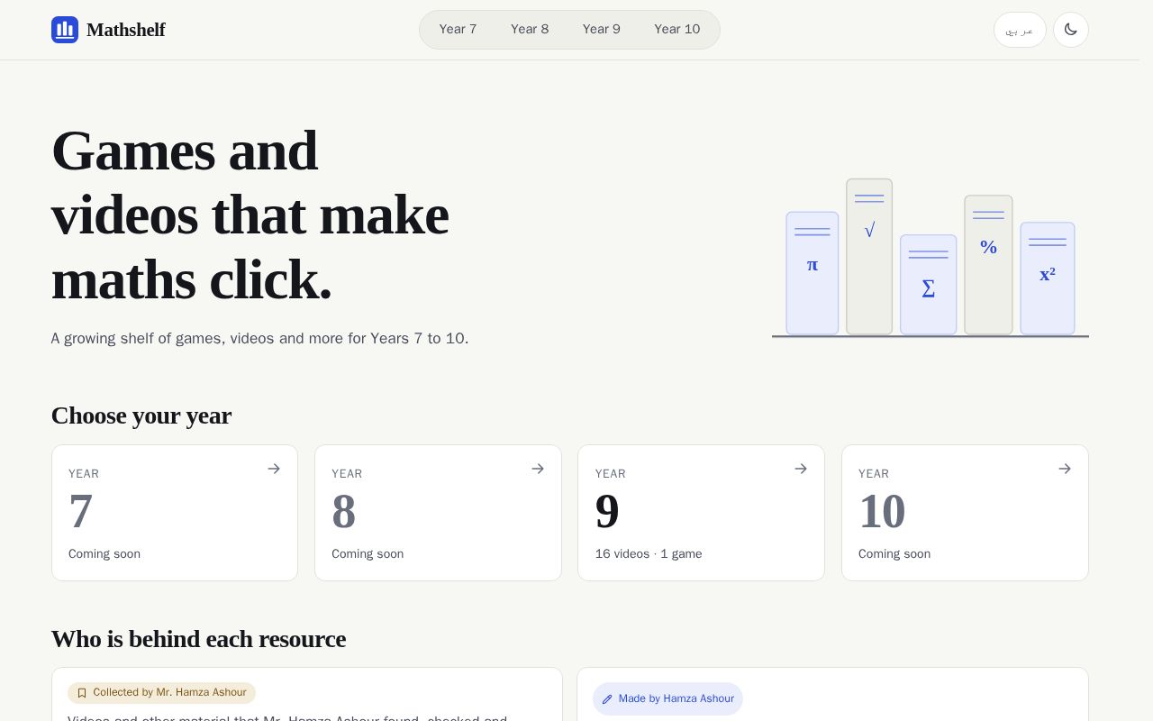 Preview of Mathshelf
