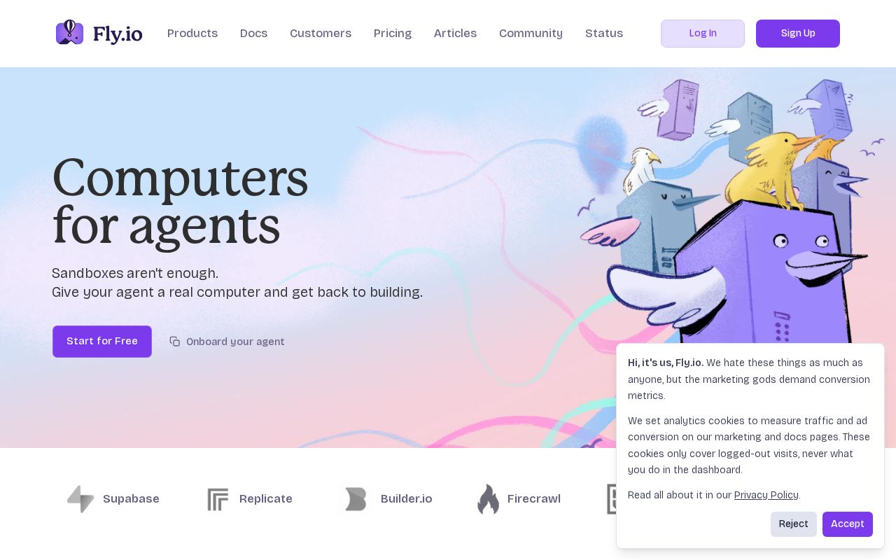 Preview of Fly.io | Computers for agents