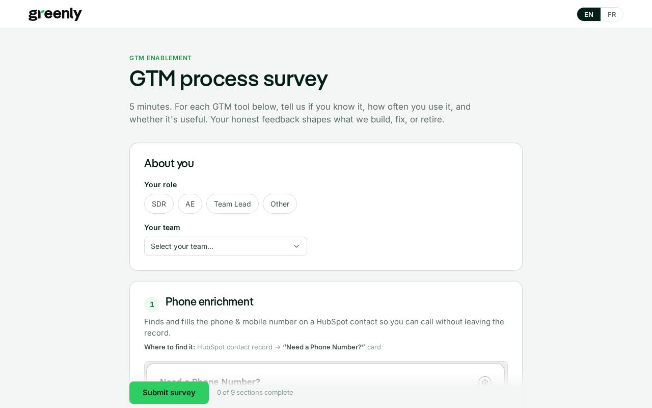 Preview of Gtm Survey
