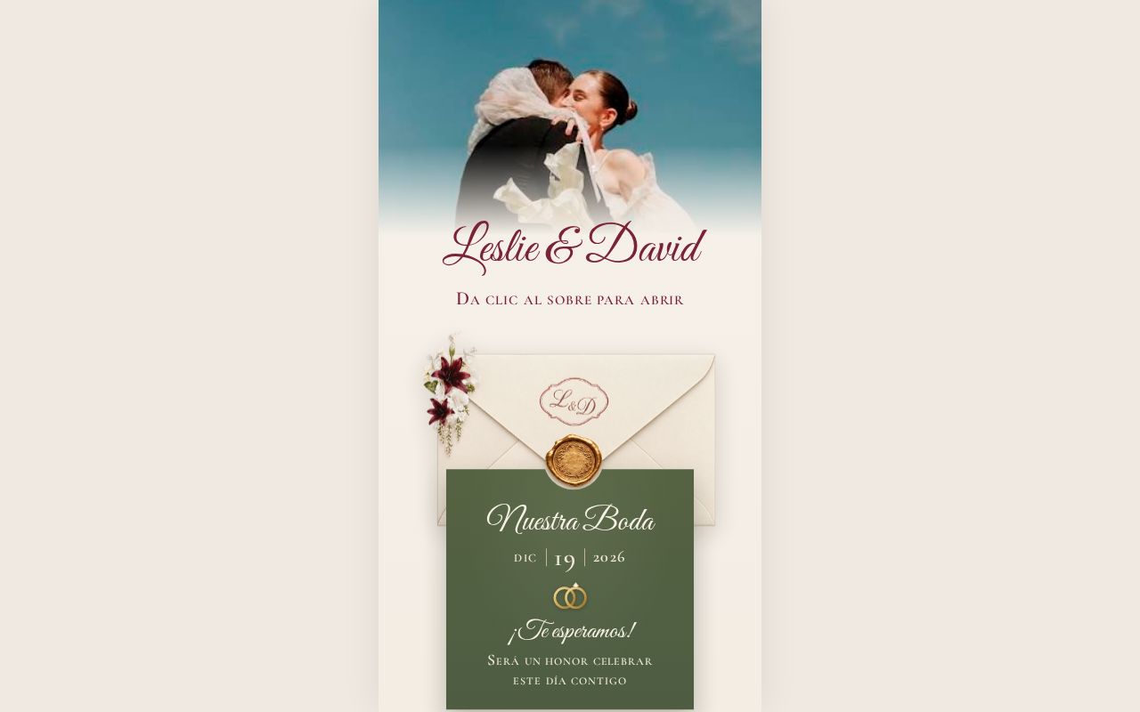 Preview of Boda Leslie Y David 2026