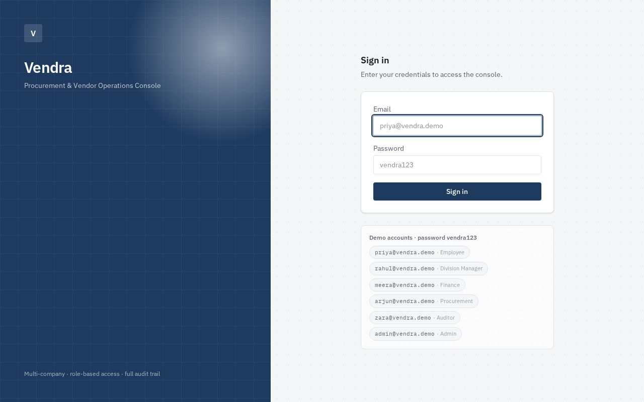 Preview of Vendra
