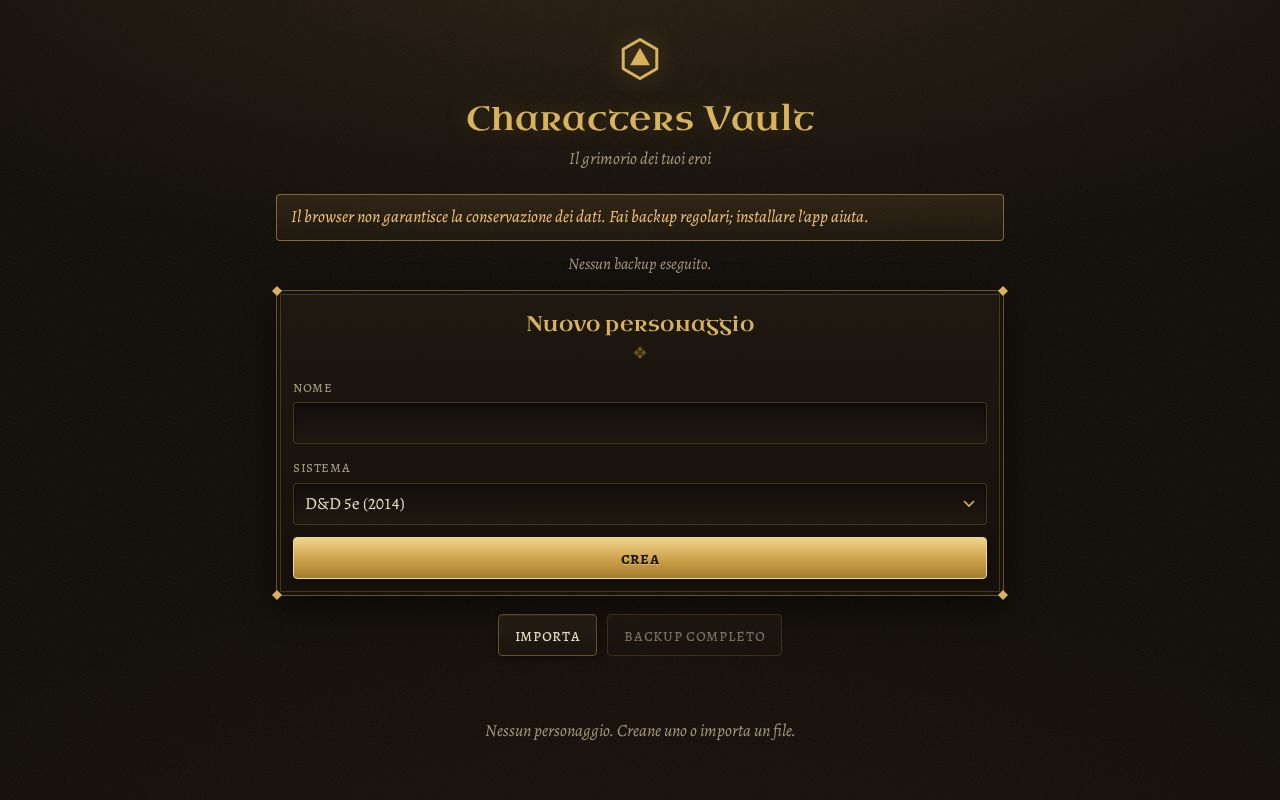 Preview of CharactersVault