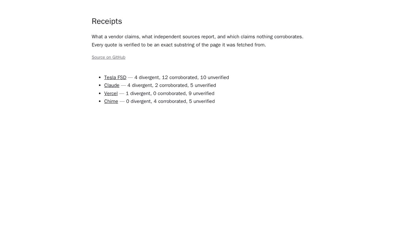Preview of Receipts