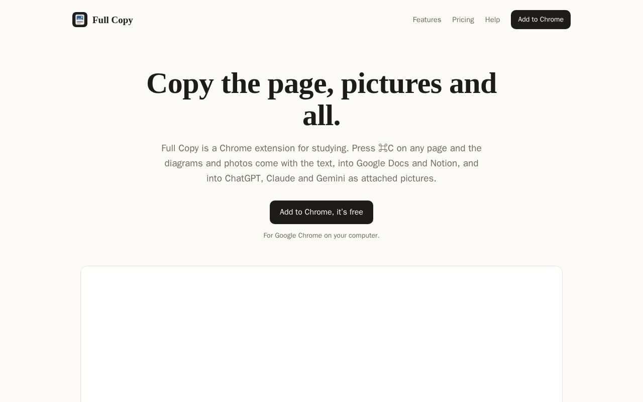 Preview of Full Copy: copy web pages with their pictures
