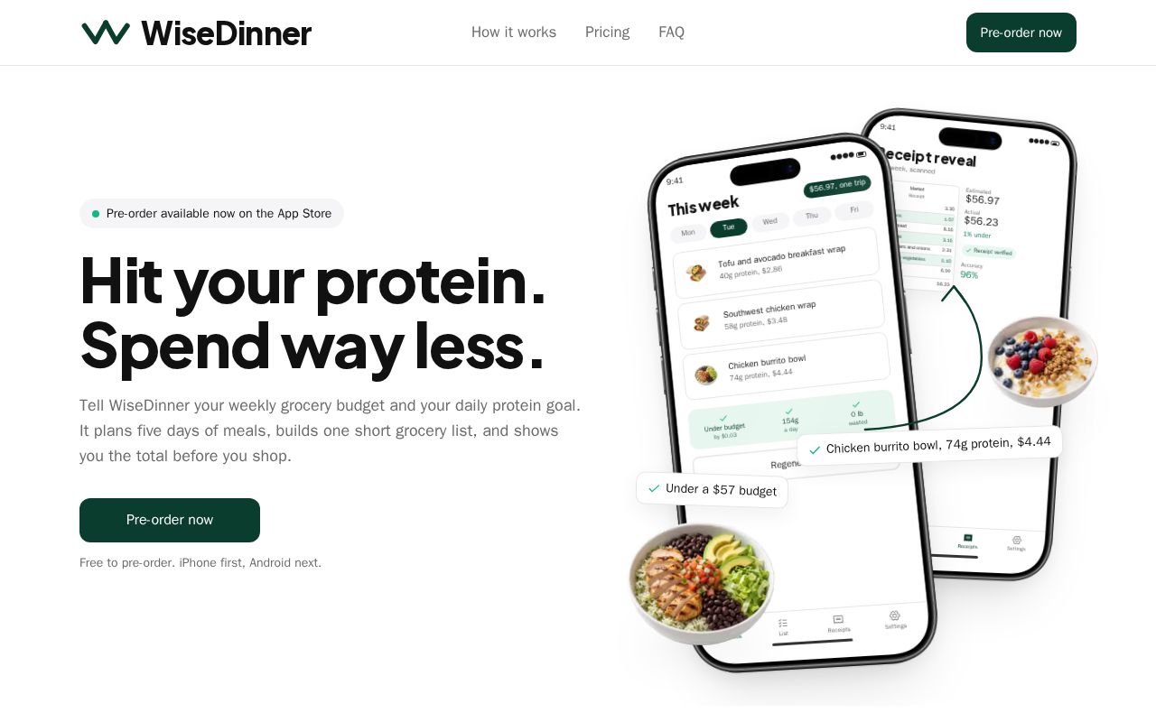 Preview of Wisedinner