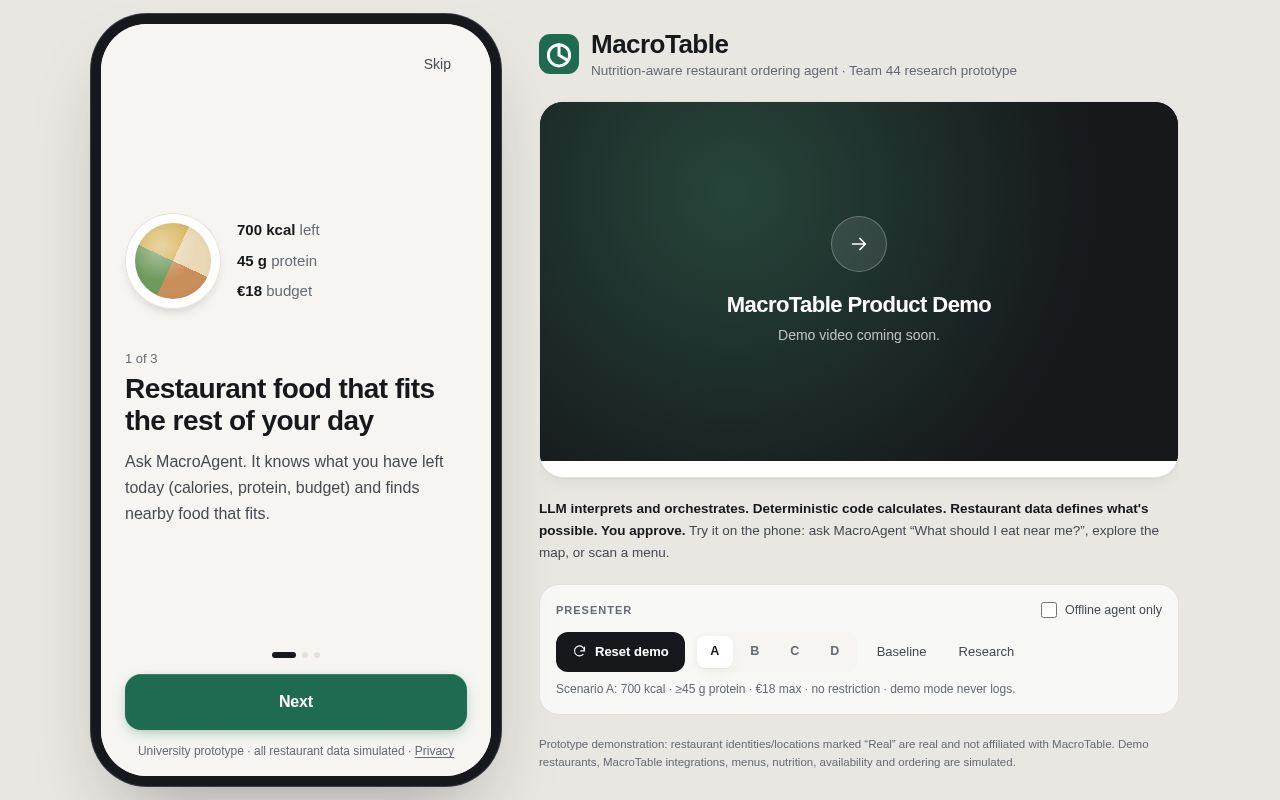 Preview of Macrotable Prototype