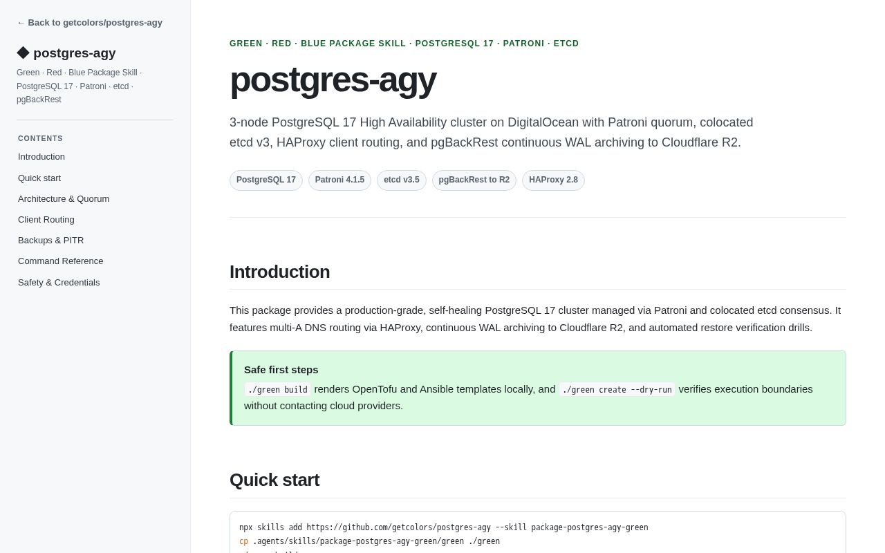 Preview of Postgres Agy