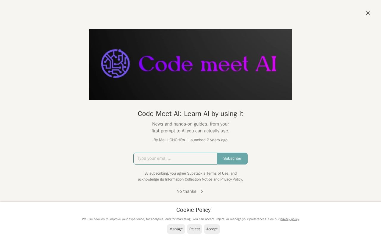 Preview of Code Meet AI: Learn AI by using it