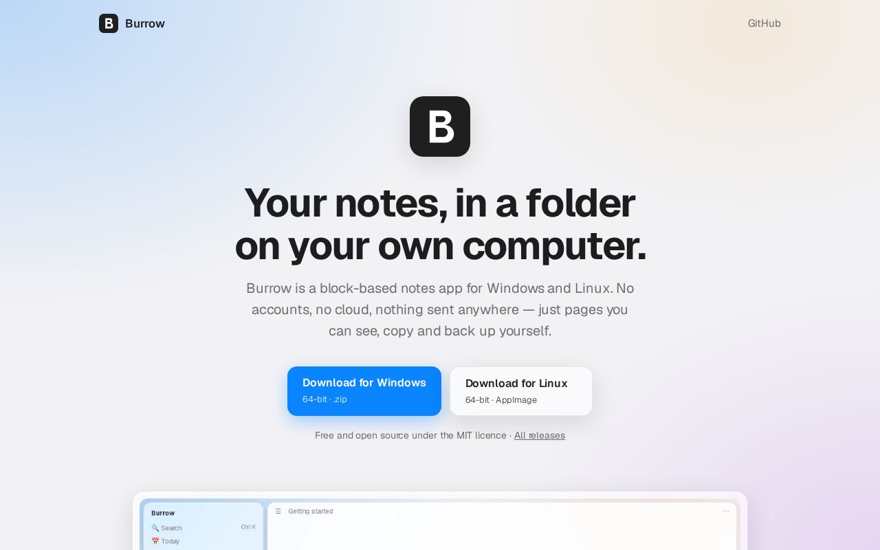 Preview of Burrow