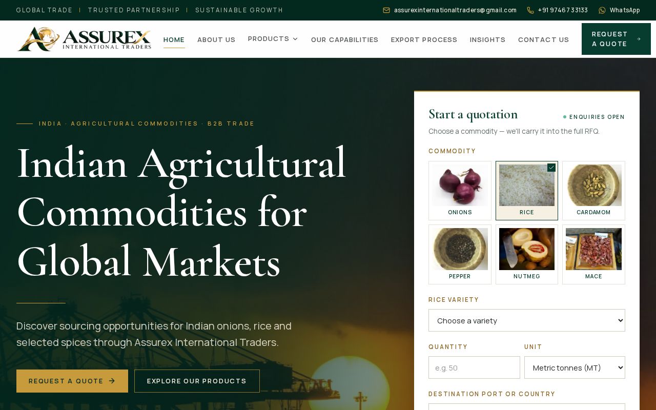 Preview of Indian Agricultural Commodity Exporters