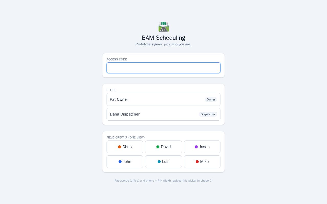 Preview of BAM Scheduling