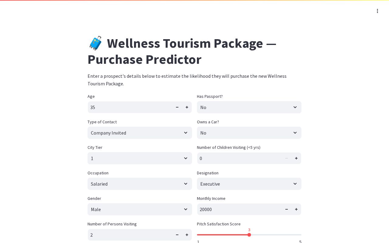 Preview of Visit With Us Tourism Predictor