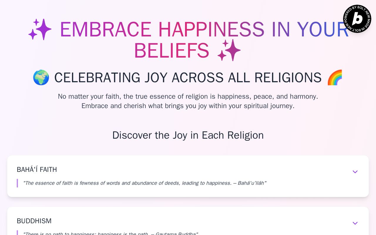 Preview of Go Religions
