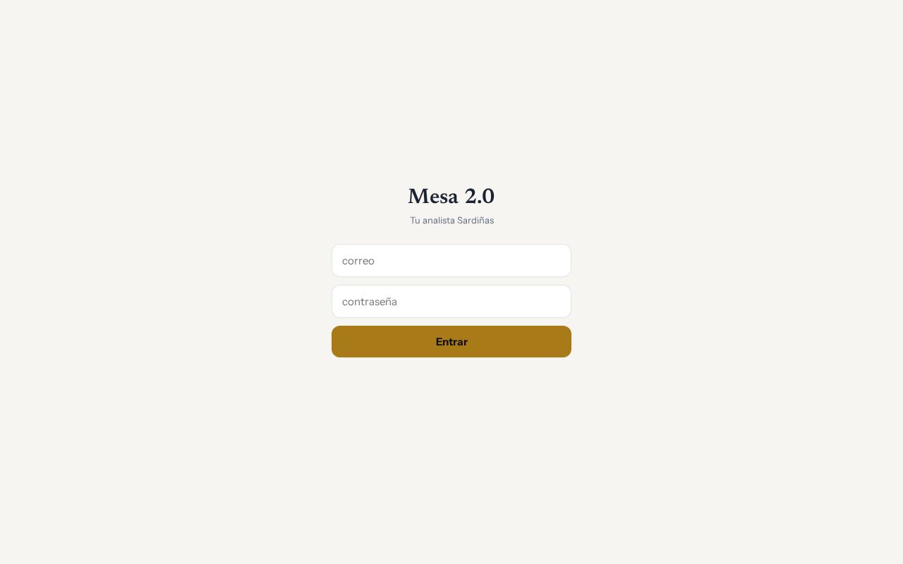 Preview of Mesa 2.0 — analista Sardiñas 24/5 (PWA)