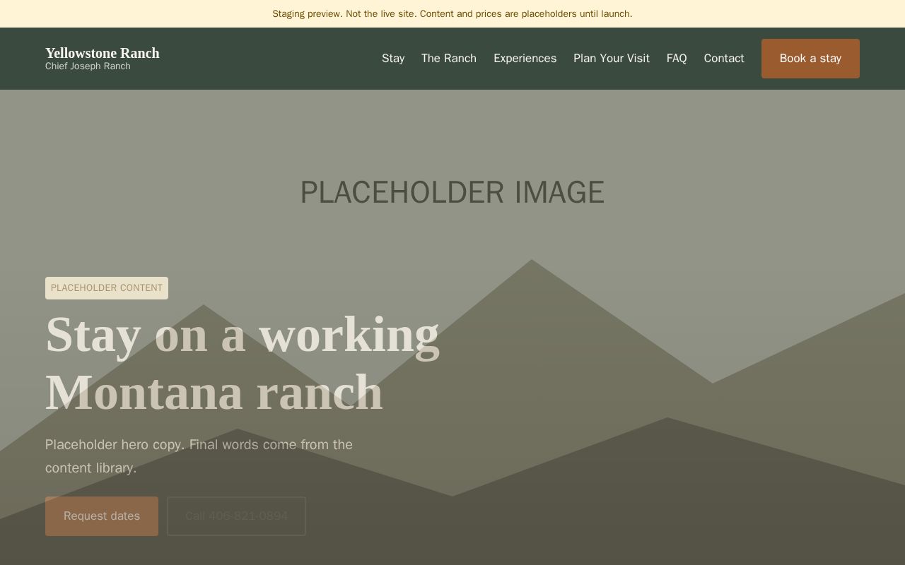 Preview of Yellowstone Ranch Web