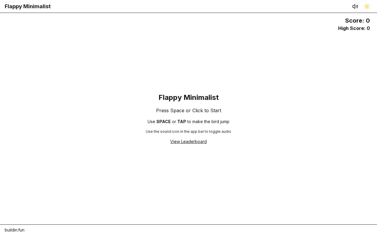 Preview of Flappy Minimalist