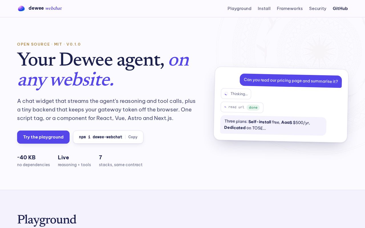 Preview of Dewee Webchat