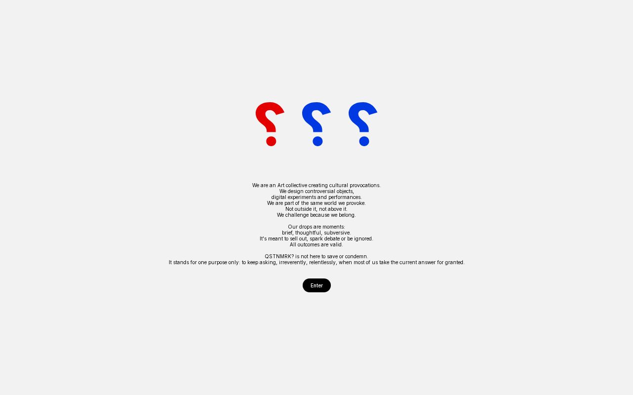 Preview of Qstnmrk Website