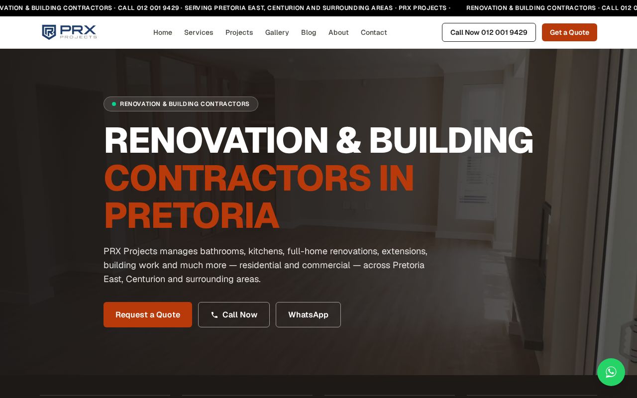 Preview of Prxprojects Website