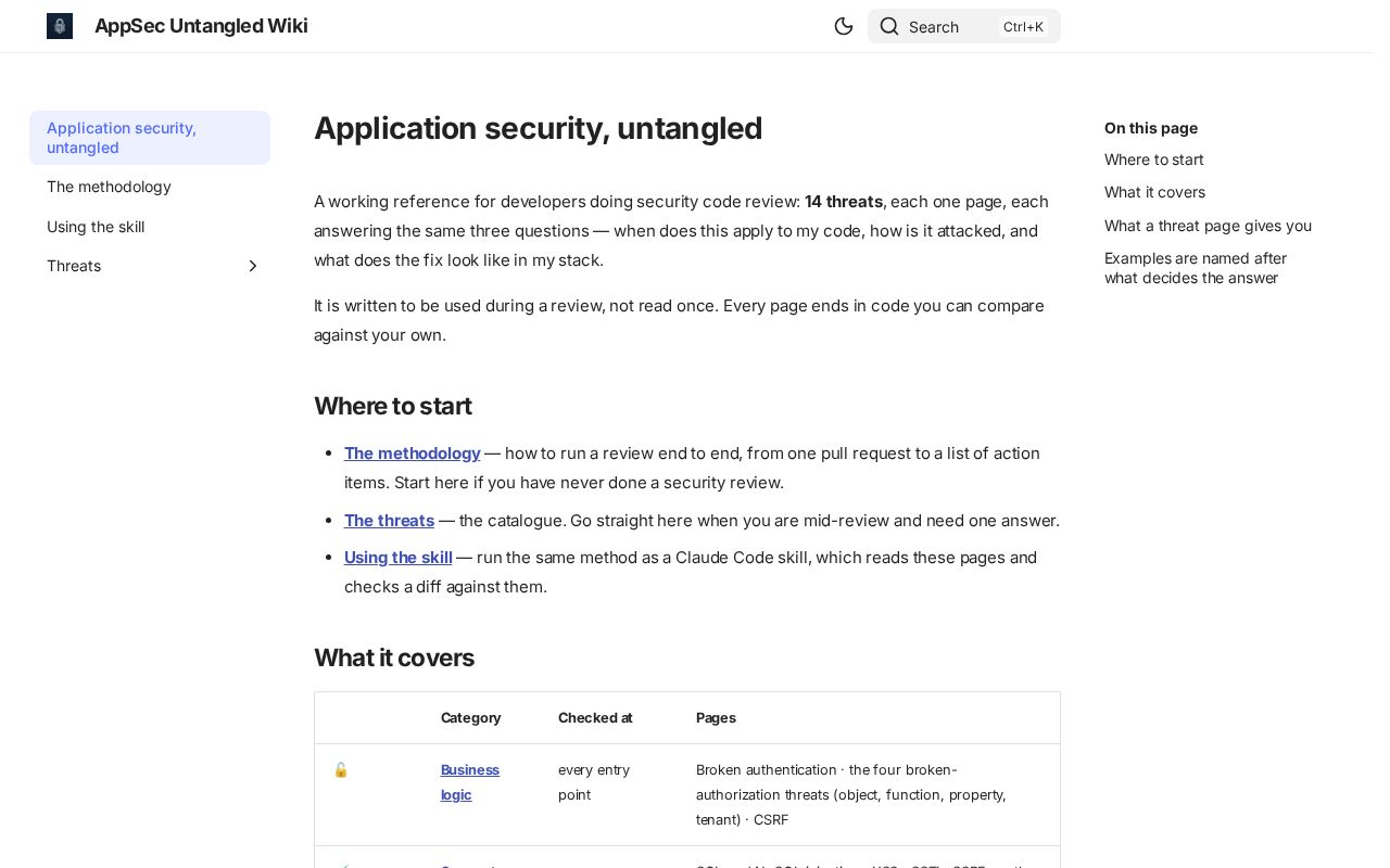 Preview of Appsec Untangled Resources