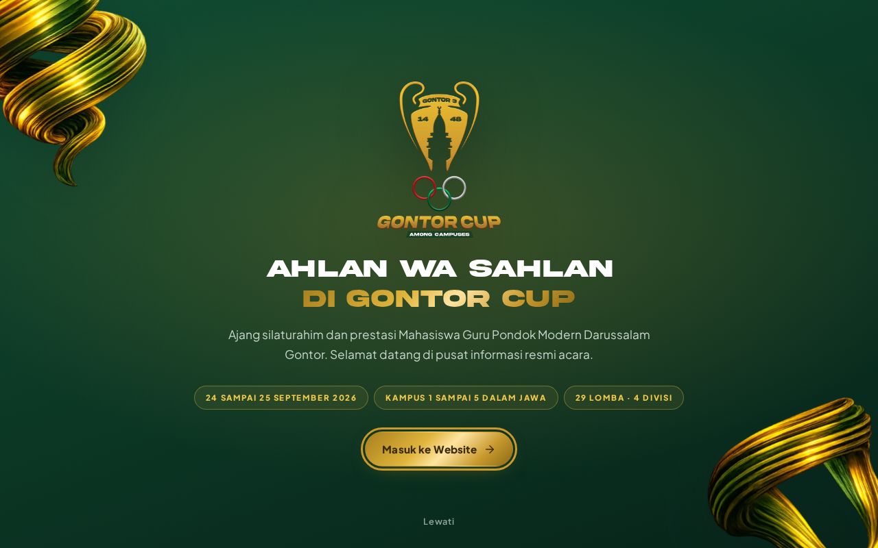 Preview of Situs resmi Gontor Cup Antar Kampus 1448/2026