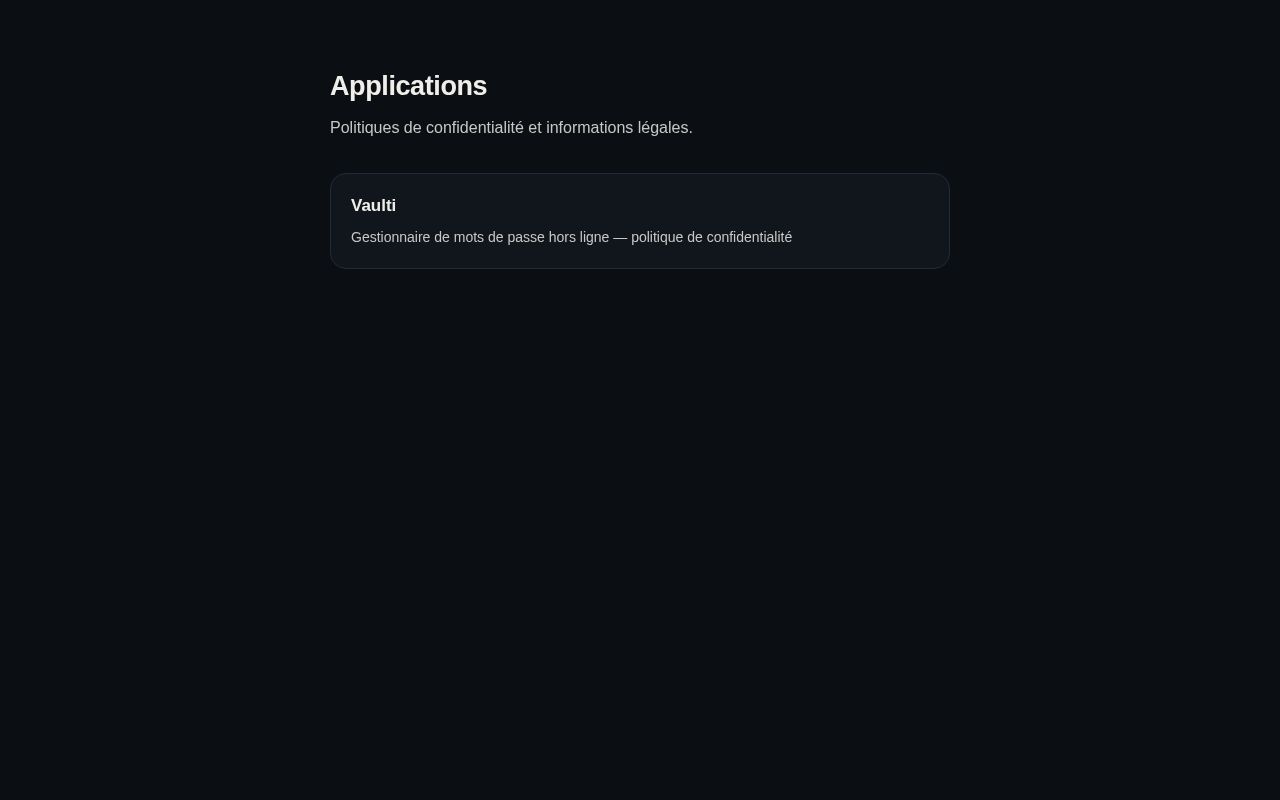 Preview of Vaulti
