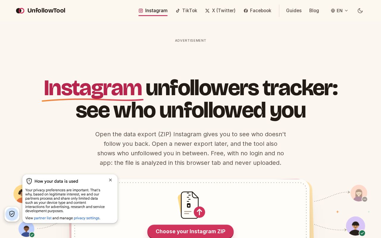 Preview of Unfollowtool Export Parsers