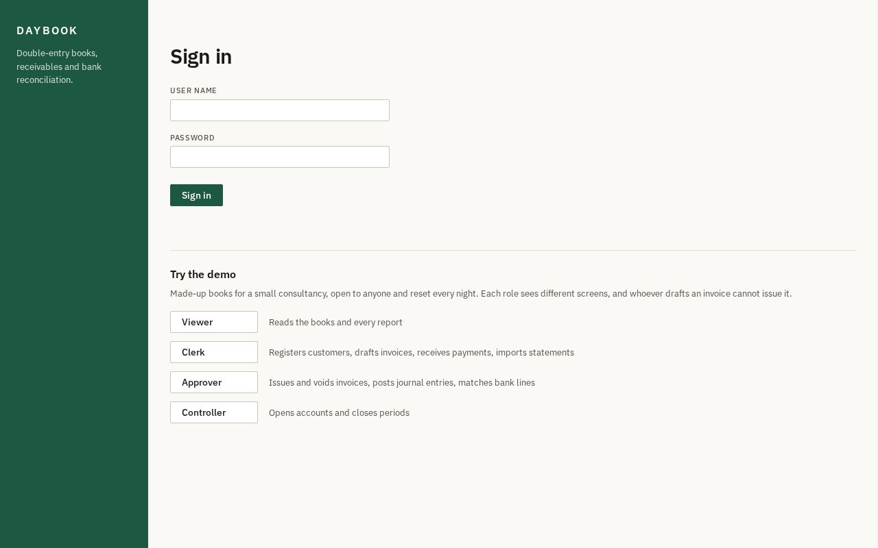 Preview of Daybook