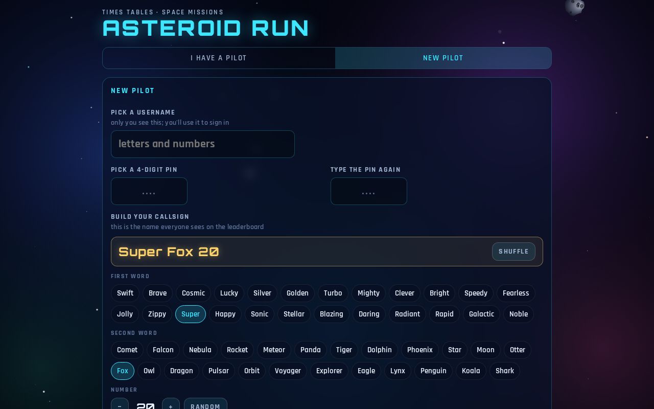 Preview of Asteroid Run