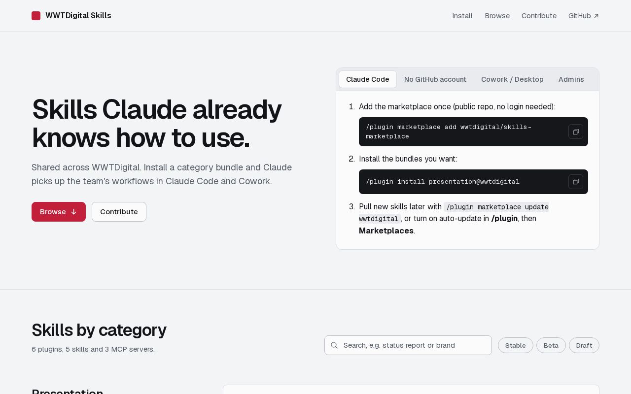 Preview of Skills Marketplace
