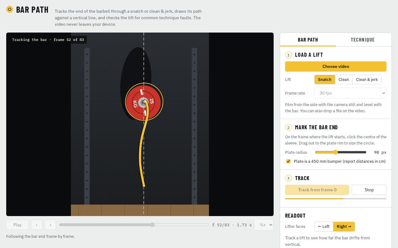 Preview of Bar Path