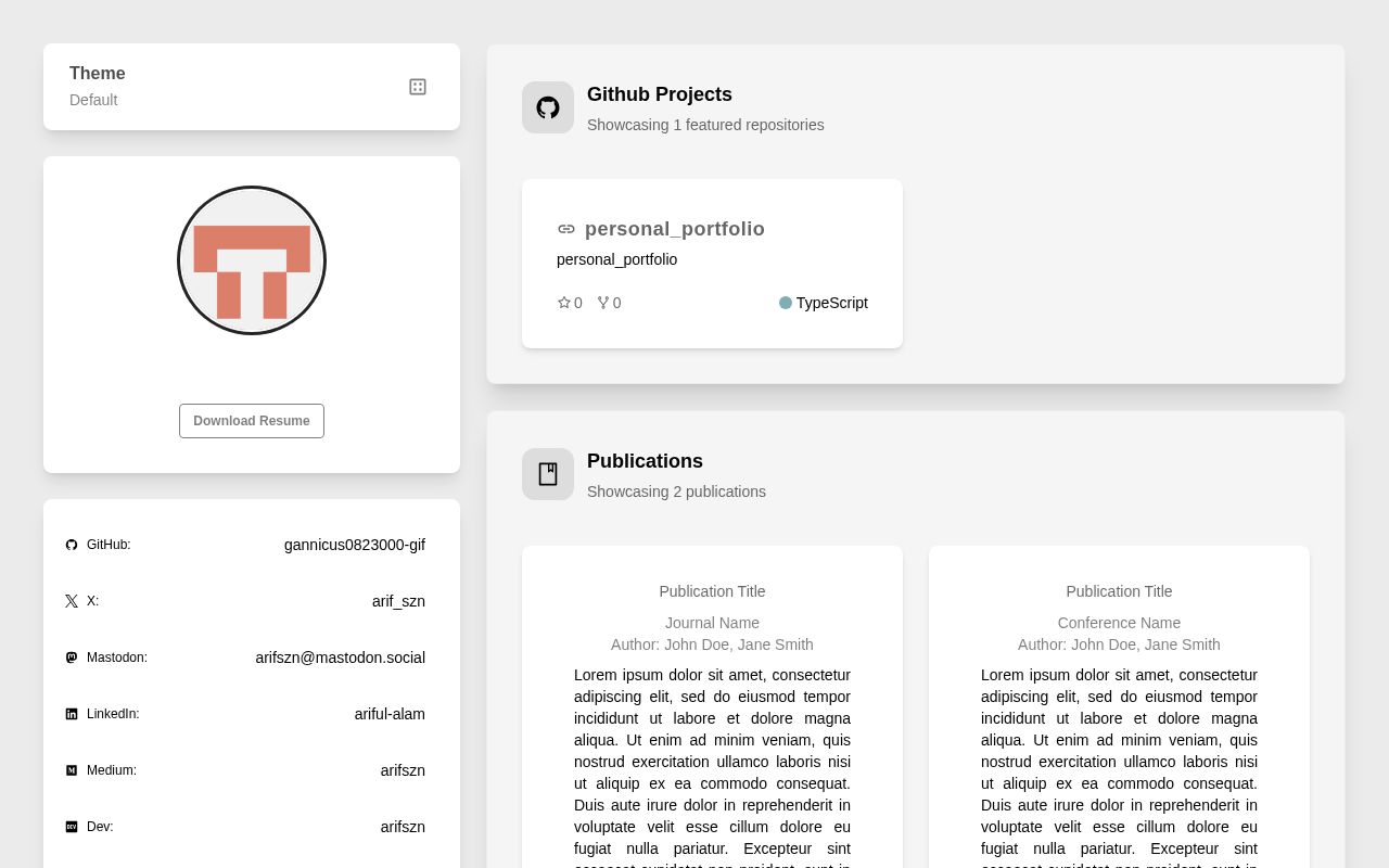 Preview of personal_portfolio