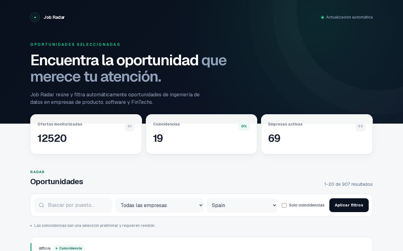 Preview of Job Radar